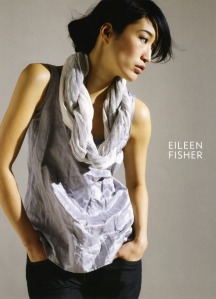 Jihae in an Eileen Fisher ad.